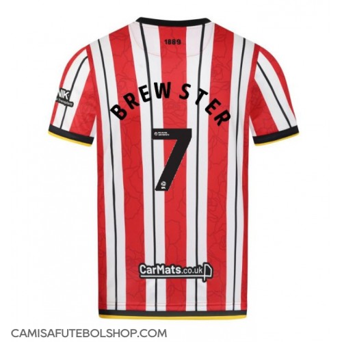 Camisa de time de futebol Sheffield United Rhian Brewster #7 Replicas 1º Equipamento 2024-25 Manga Curta